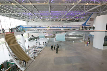 Inside the Air Force One Pavilion at the Ronald Reagan Presidential Library and Museum, Simi Valley,...