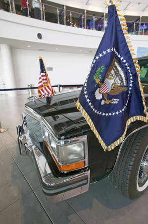 Presidential motorcade on display at the Ronald Reagan Presidential Library and Museum, Simi Valley, CAのeditorial素材