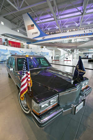 Presidential motorcade on display at the Ronald Reagan Presidential Library and Museum, Simi Valley, CAのeditorial素材