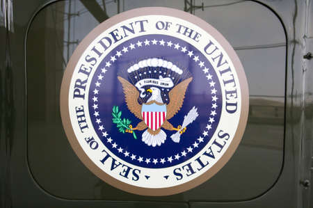 Seal of the President of the United States on display at the Ronald Reagan Presidential Library and Museum, Simi Valley, CAのeditorial素材