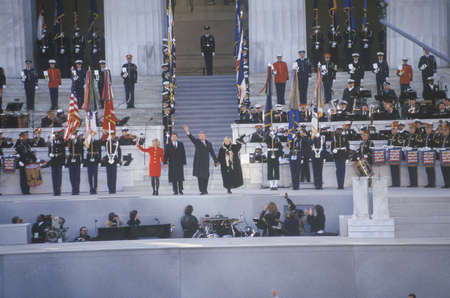 Bill Clinton, 42nd President, at Lincoln Memorial Opening Concert's pre-Inaugural event January 17, 1993 in Washington, DCのeditorial素材