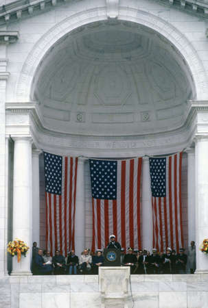 Veteran's Day Ceremony, Arlington National Cemetery, Washington, D.C.のeditorial素材