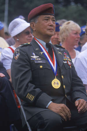 Korean-American Veteran at Korean War 50th anniversary Ceremony, Washington, D.C.