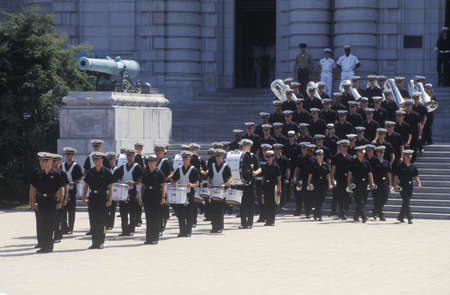 Marching Band, United States Naval Academy, Annapolis, Marylandのeditorial素材