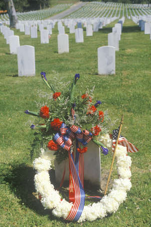 Wreath On Grave, Los Angeles, Californiaのeditorial素材