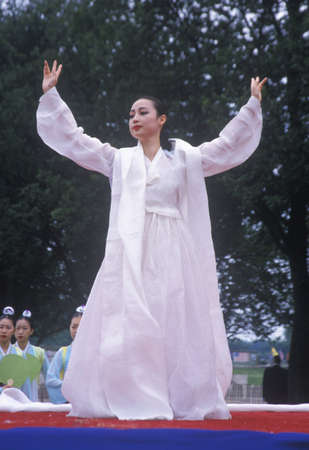 Korean Dancer, Korean War Ceremony, Washington, D.C.のeditorial素材
