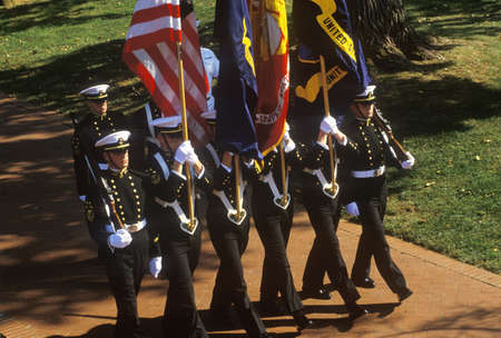 Midshipmen Color Guard, United States Naval Academy, Annapolis, Marylandのeditorial素材