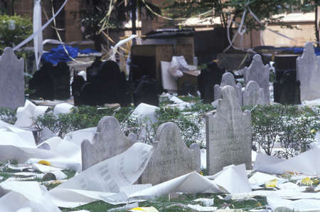 Trinity Churchyard After Ticker Tape Parade, New York City, New Yorkのeditorial素材