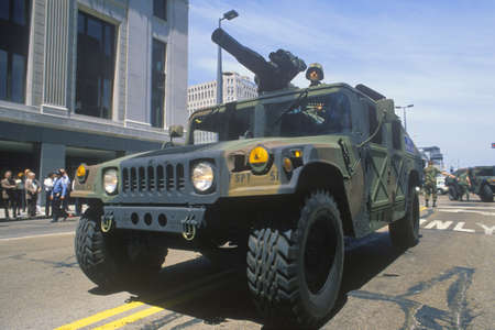 Armed Jeep, United States Army Parade, Chicago, Illinoisのeditorial素材