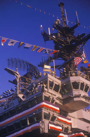 Flight Deck of the USS Kennedy Aircraft Carrier, New York City, New Yorkのeditorial素材