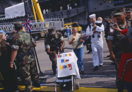 American Sailors Returning Home From Seaのeditorial素材