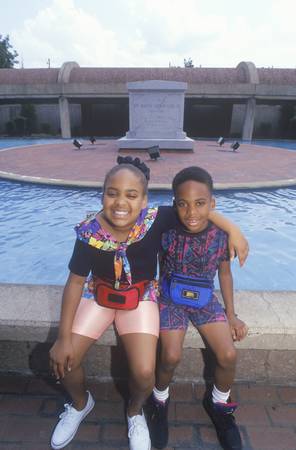 Two African-American Children at the Martin Luther King Center, Atlanta, Georgia