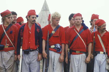 Historical reenactment of the Battle of Manassas, marking the beginning of the Civil War, Virginiaのeditorial素材