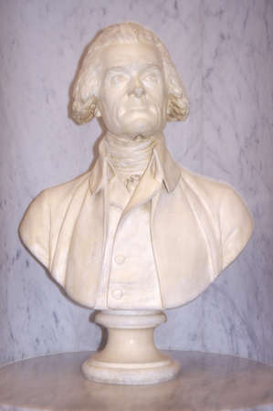 Profile bust of Thomas Jefferson in Library of Congress Washington D.C.のeditorial素材
