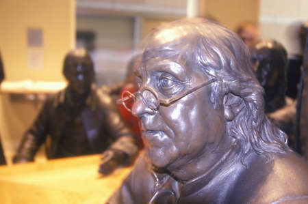 Close Up of Ben Franklin in National Constitution Center Philadelphia Pennsylvaniaのeditorial素材