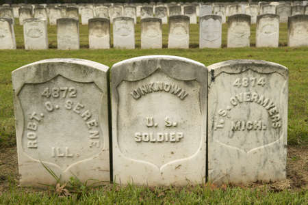 Tombs of the Unknown Soldiers, National Park Andersonville or Camp Sumter, Civil War prison and cemetery のeditorial素材