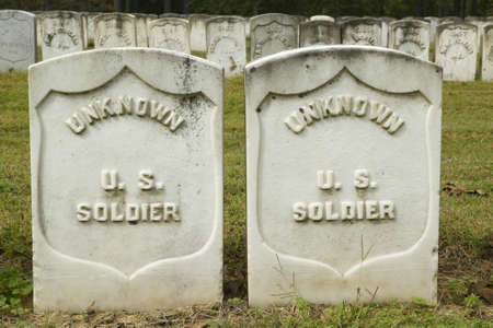 Tombs of the Unknown Soldiers, National Park Andersonville or Camp Sumter, Civil War prison and cemetery のeditorial素材
