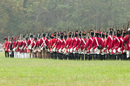 General Charles O'Hara surrenders to General George Washington at the 225th Anniversary of the...