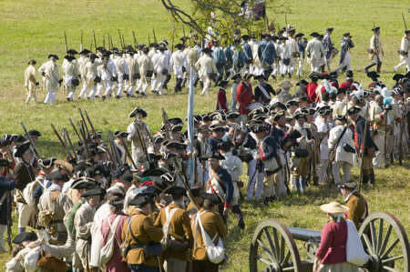Re-enactment of Attack on Redoubts 9 & 10 where the major infantry action of the siege of Yorktown...