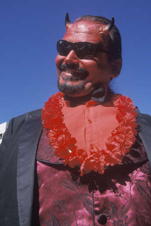 Man dressed as Satan, the Devilのeditorial素材