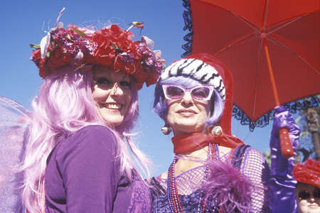 Exotic women in the Doo Dah Parade, Pasadena Californiaのeditorial素材