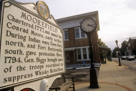 Commemorative plaque in Moorefield, WVのeditorial素材