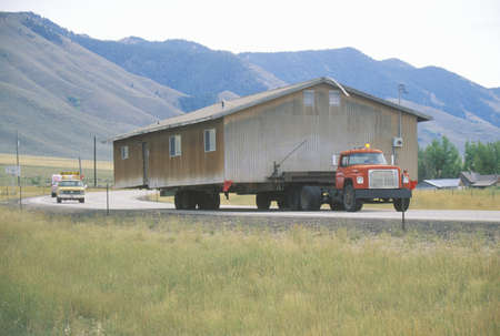 Relocated house on highway, Route 89, UTのeditorial素材