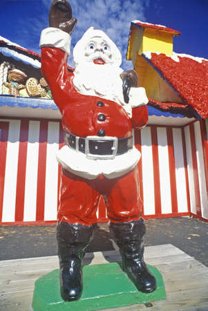 Statue of Santa Claus outside of Santa Claus Landのeditorial素材