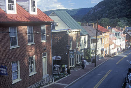 Downtown in historical Harpers Ferry, West VAのeditorial素材