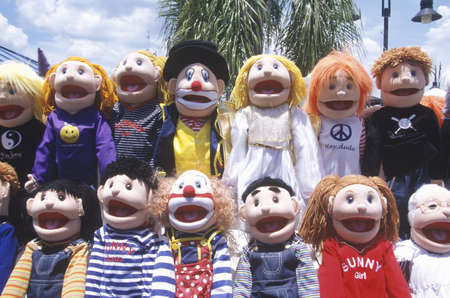 Dressed up dolls at roadside attractionのeditorial素材