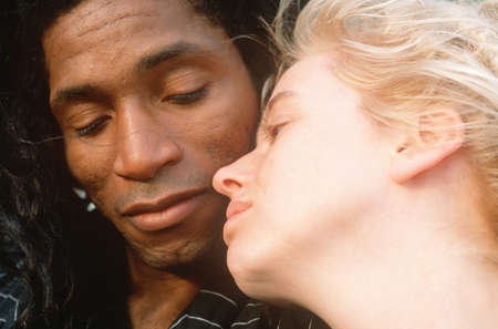 A black and white couple in love, NY City, NYのeditorial素材