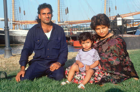 A Pakistani family at a harbor, Alexandria, VA