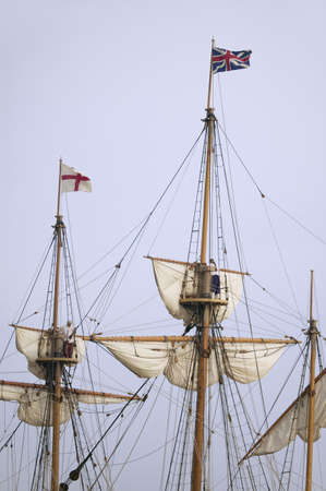 The Susan Constant, Godspeed and Discovery, re-creations of the three ships that brought English...