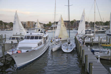 Weekly sailboat race in Annapolis, Marylandのeditorial素材