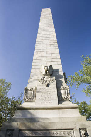 Tercentenary Monument also known as Jamestown Monument, a replica of Washington Monument, built in 1957, as part of the 300th anniversary of the Jamestown Colony, Virginia, the first permanent English colony in America, May 13, 1607.のeditorial素材
