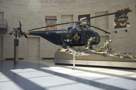 Interior view of helicopter landing at the National Museum of the Marine Corps located on 18900 Jefferson Davis Highway, Triangle, VAのeditorial素材