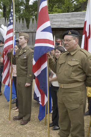 National World War II American and British Solider reenactors who symbolize the Special Relationship...