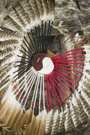 American Indian and Powhatan Tribal head-dress with feathers in Richmond Virginiaのeditorial素材