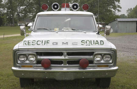 Vintage Rescue Squad Car in Surry County Virginia