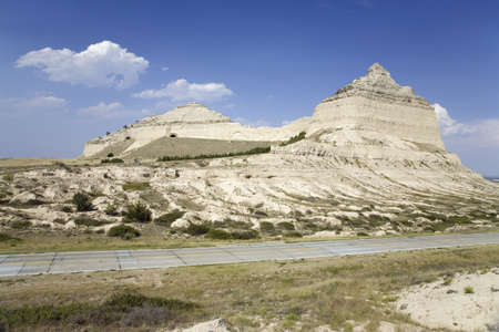 Scotts Bluff National Monument, a site on the Oregon Trail, Scottsbluff, Nebraskaのeditorial素材