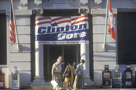Clinton/Gore Campaign Headquarters in Little Rock Arkansas, 1992のeditorial素材
