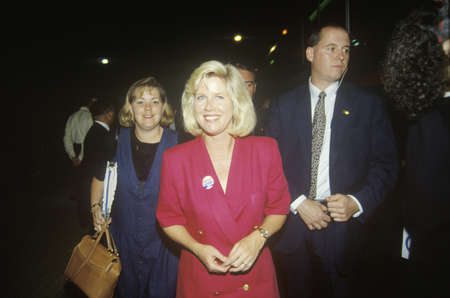 Tipper Gore on the Clinton/Gore Buscapade tour on one of its Great Lakes Tour Freeway Stops, 1992