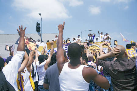 Victory parade for 2009 NBA Champion Los Angeles Lakers, June 16, 2009のeditorial素材