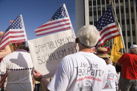 9-12 Rally and Tea Party, September 12, 2009 at the Federal Building, Los Angeles, CA のeditorial素材