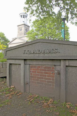 Burial stone for J.Q. Adams, Quincy, Ma., USAのeditorial素材