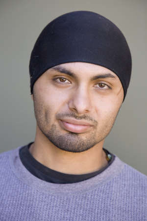 Closeup of Hispanic cableman, Ojai, CA, USA