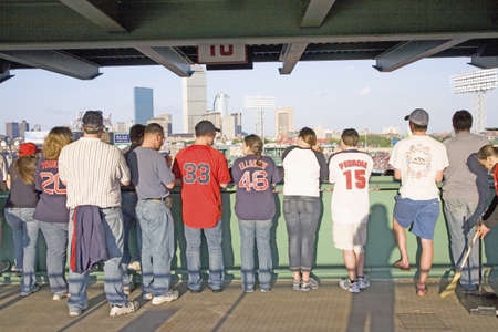 Boston Red Sox baseball crowd watches game at historic Fenway Park, Boston Red Sox, Boston, Ma., USA, May 20, 2010, Red Sox versus Minnesota Twins, attendance, 38,144, Red Sox win 6 to 2のeditorial素材