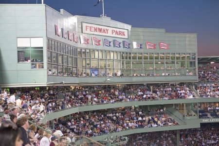 Boxes overlooking historic Fenway Park, Boston Red Sox, Boston, Ma., USA, May 20, 2010, Red Sox versus Minnesota Twins, attendance, 38,144, Red Sox win 6 to 2のeditorial素材