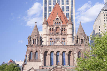 Trinity Church in Copley Square designed by Hobson Richardson, Boston, MA., New England, USAのeditorial素材