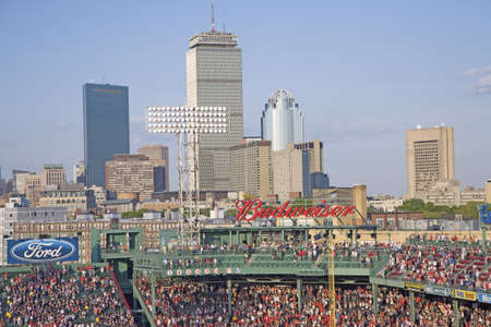 Boston Skyline with view of Historic Fenway Park, Boston Red Sox, Boston, Ma., USA, May 20, 2010, Red Sox versus Minnesota Twins, attendance, 38,144, Red Sox win 6 to 2のeditorial素材